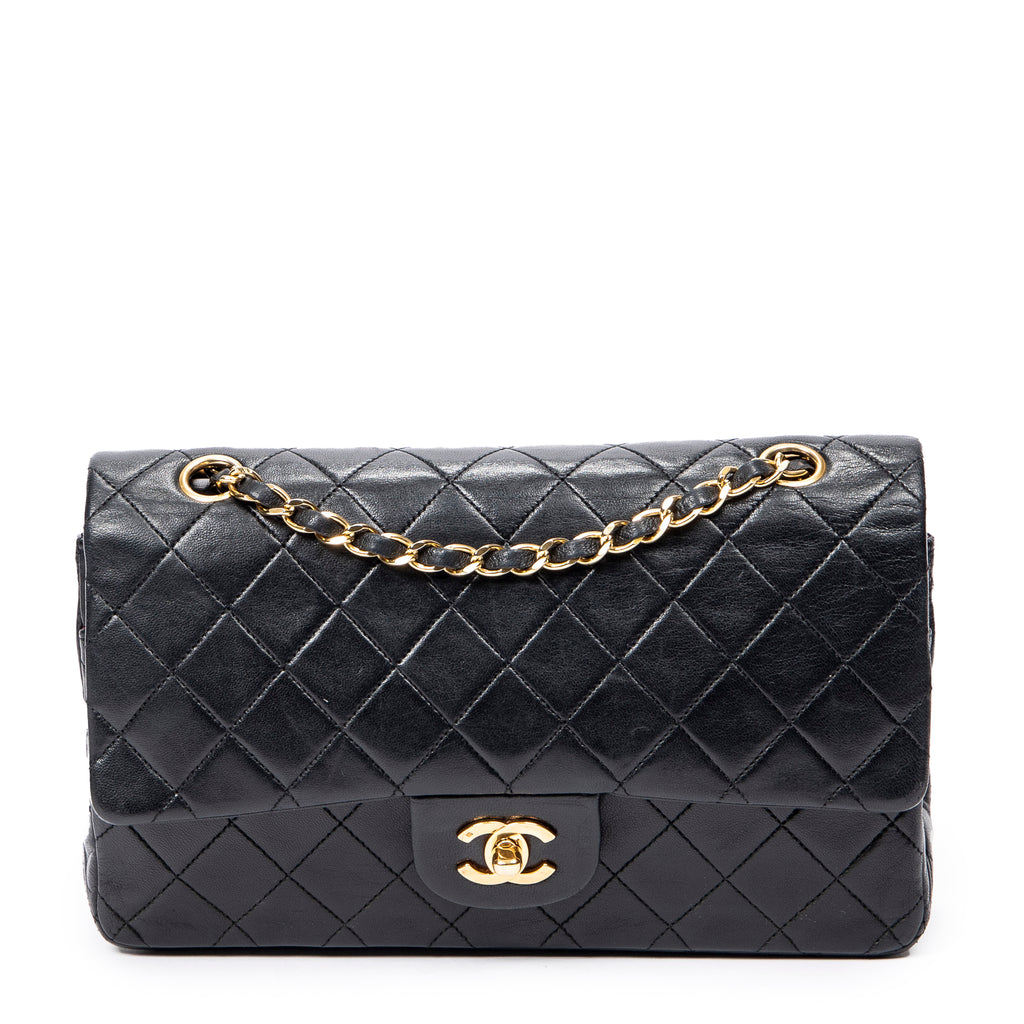 Shoulder Bag Classic Double Flap 26 Black Quilted Calfskin Leather