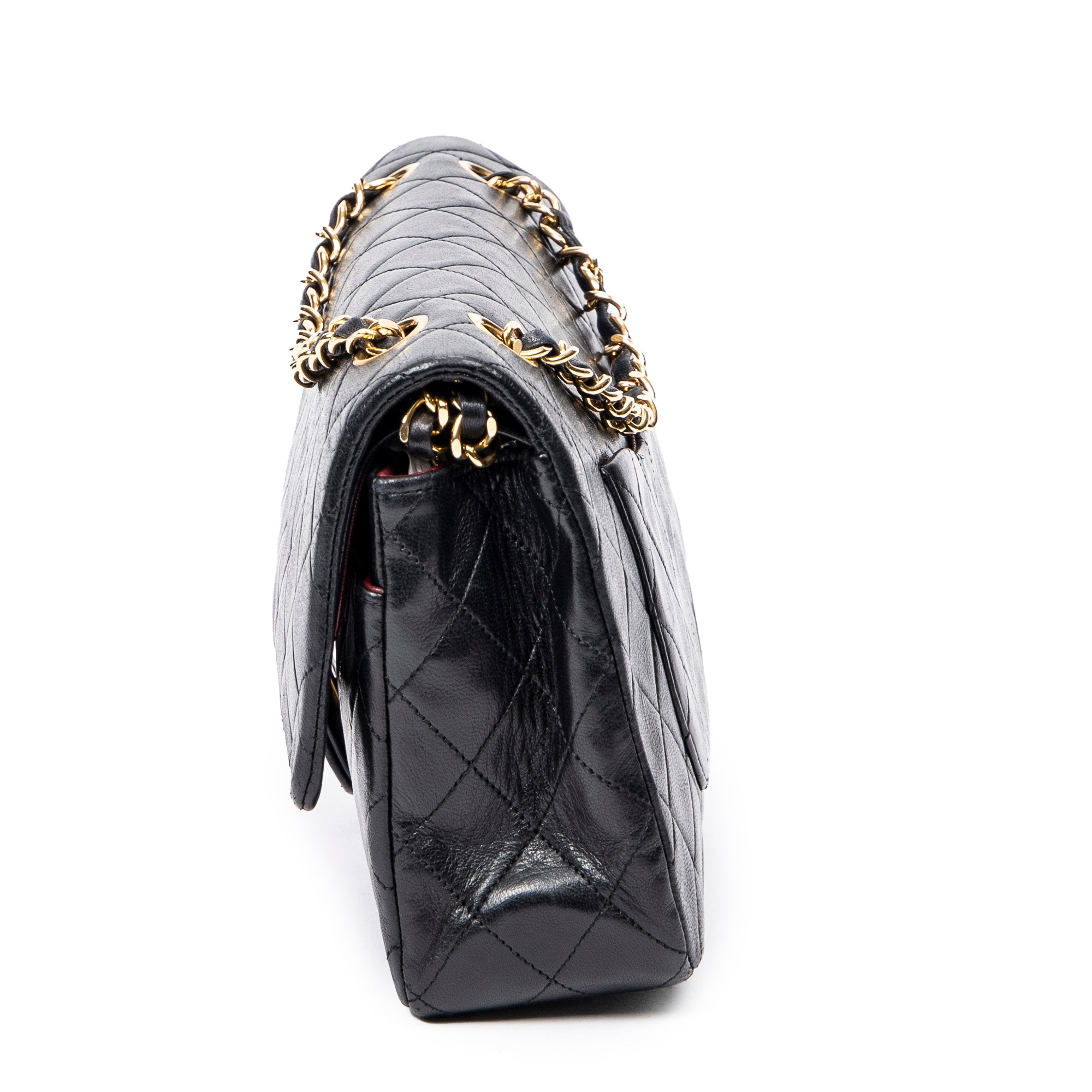 Shoulder Bag Classic Double Flap 26 Black Quilted Calfskin Leather