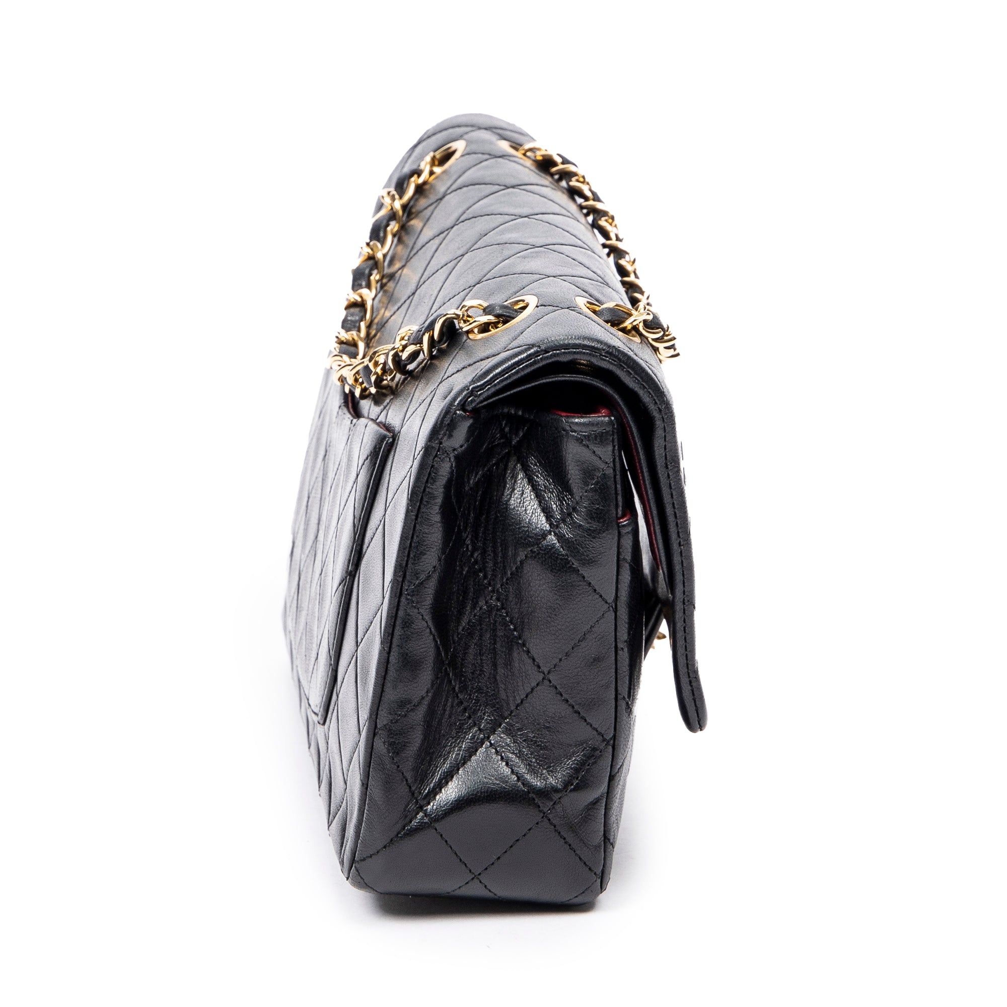 Shoulder Bag Classic Double Flap 26 Black Quilted Calfskin Leather