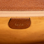Bandolera Vintage con Solapa, Tipo Sobre, de Cuero Liso Color Marrón