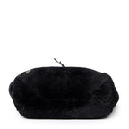 Bolso de Hombro Mini Papier A4 Tote Piel de Borrego Lona Negra