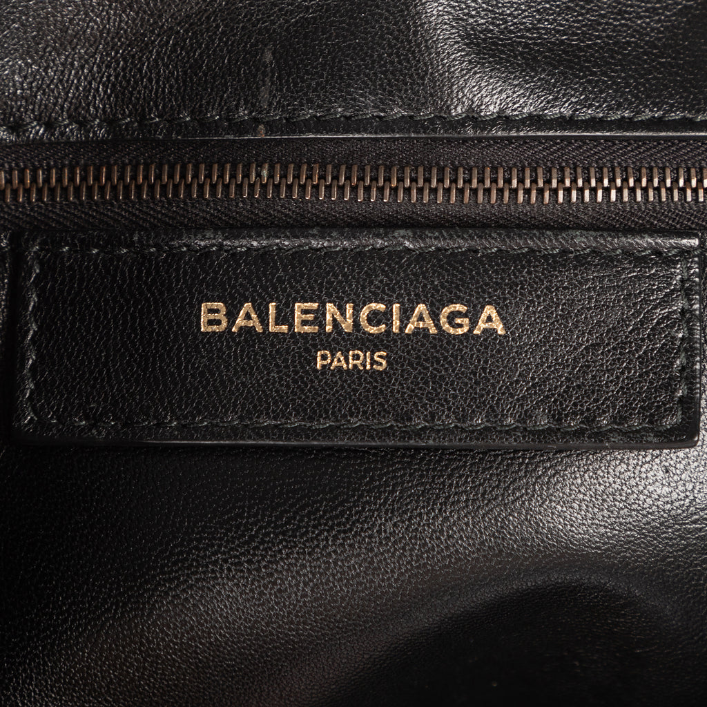 Shoulder Bag Mini Papier A4 Tote Black Shearling Canvas