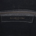 Bolso de Hombro Mini Papier A4 Tote Piel de Borrego Lona Negra