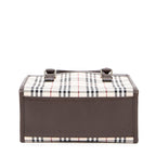 Shoulder Bag Small Square Tote Beige Nova Check Canvas
