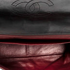 Shoulder Bag Classic Jumbo Flap Black Quilted Lambskin Leather
