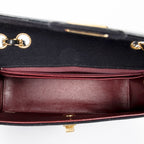 Shoulder Bag 2.55 Reissue Jersey Border Flap Black Quilted Jersey Canvas