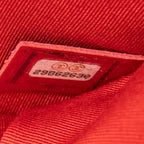 Bolso de Hombro Mini Doble Solapa Cadena Cuero de Cordero Acolchado Rojo