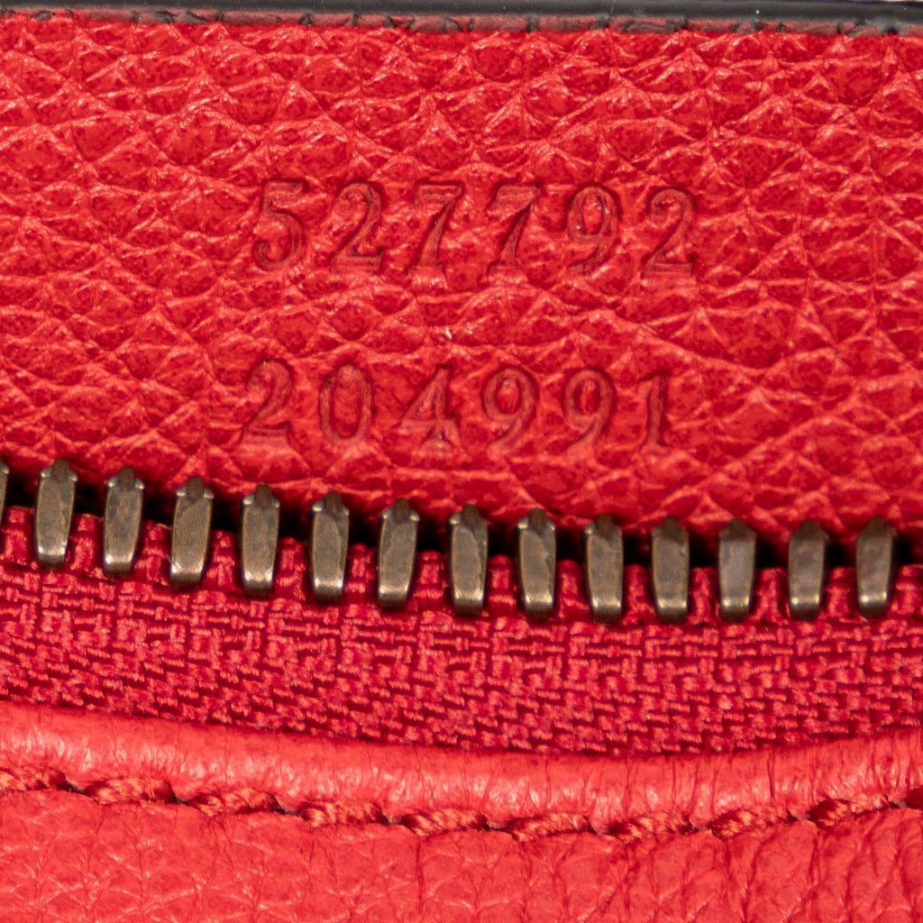Shoulder Bag Waist Bag Red Logo Print Leather