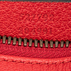 Shoulder Bag Waist Bag Red Logo Print Leather