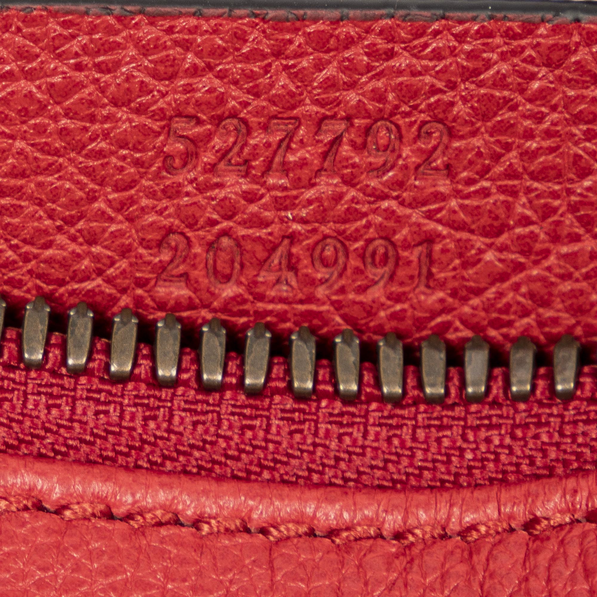 Shoulder Bag Waist Bag Red Logo Print Leather