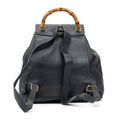 Backpack Large Bamboo Backpack Black Smooth Calfskin Leather