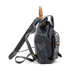 Backpack Large Bamboo Backpack Black Smooth Calfskin Leather