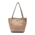 Shoulder Bag Medium Shoulder Tote Beige Grained Leather
