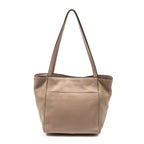 Shoulder Bag Medium Shoulder Tote Beige Grained Leather