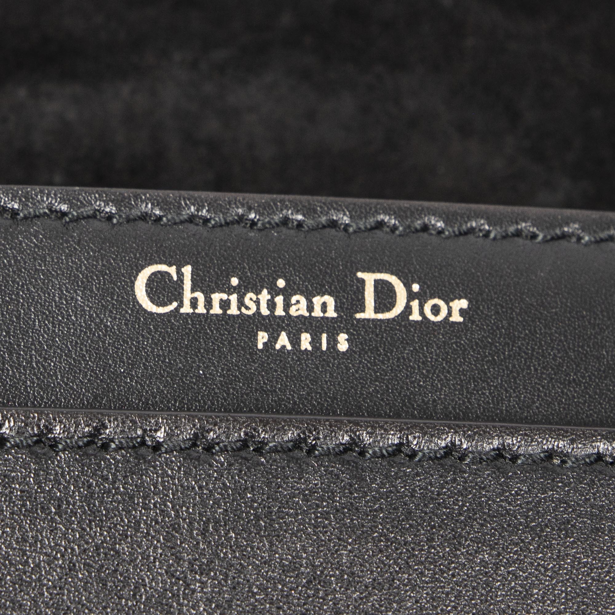 Sac bandoulière J'Adior Chain Flap en cuir de veau noir