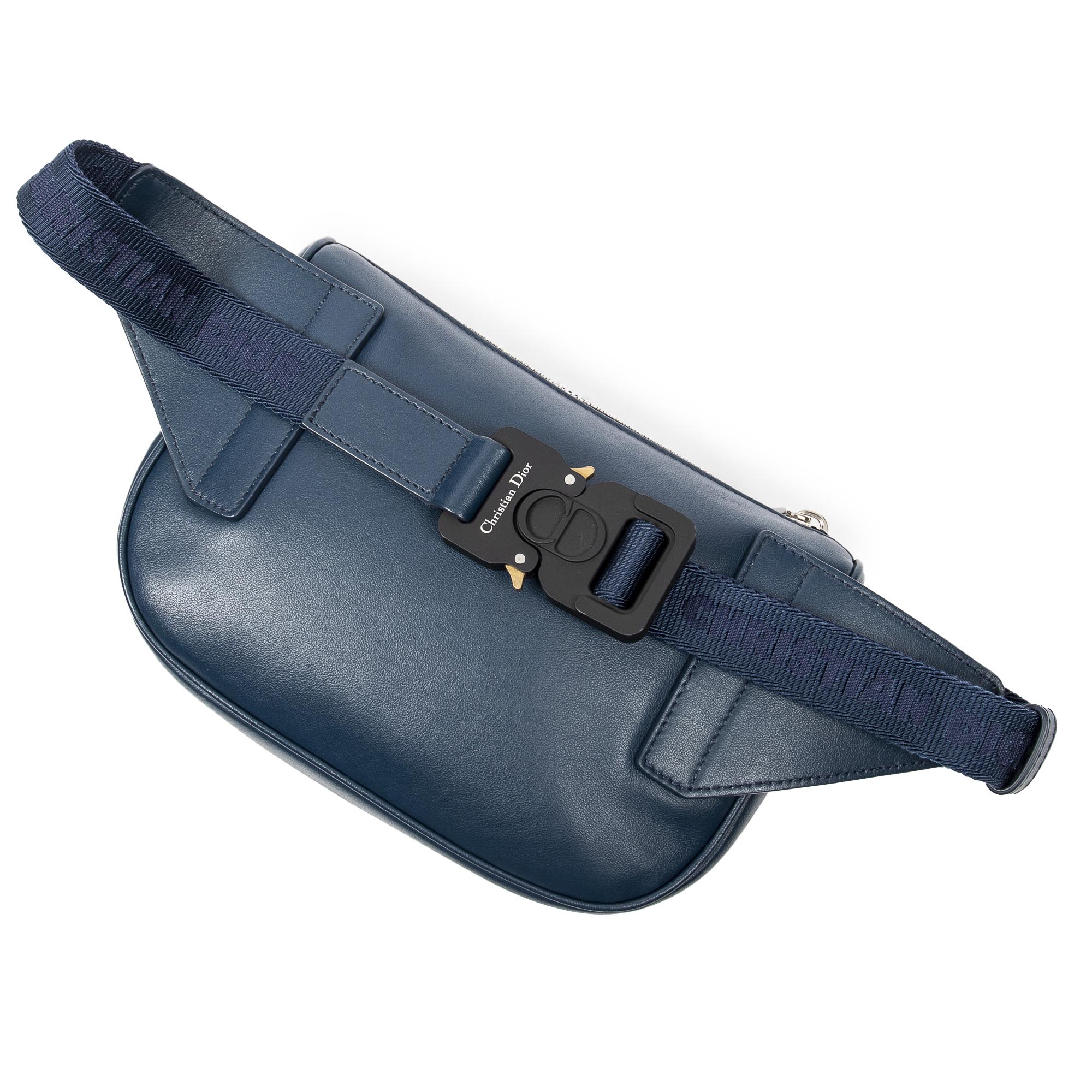 Shoulder Bag Saddle Waist Body Bag Blue Diorissimo Leather