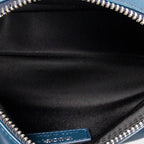Shoulder Bag Saddle Waist Body Bag Blue Diorissimo Leather