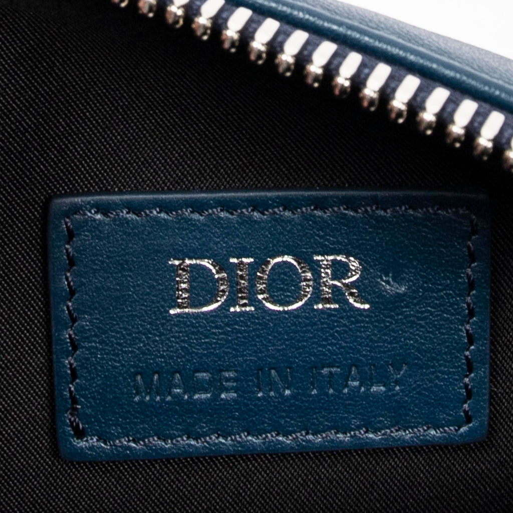 Shoulder Bag Saddle Waist Body Bag Blue Diorissimo Leather