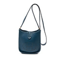 Bandolera Evelyne TPM de piel Clemence color Bleu Colvert