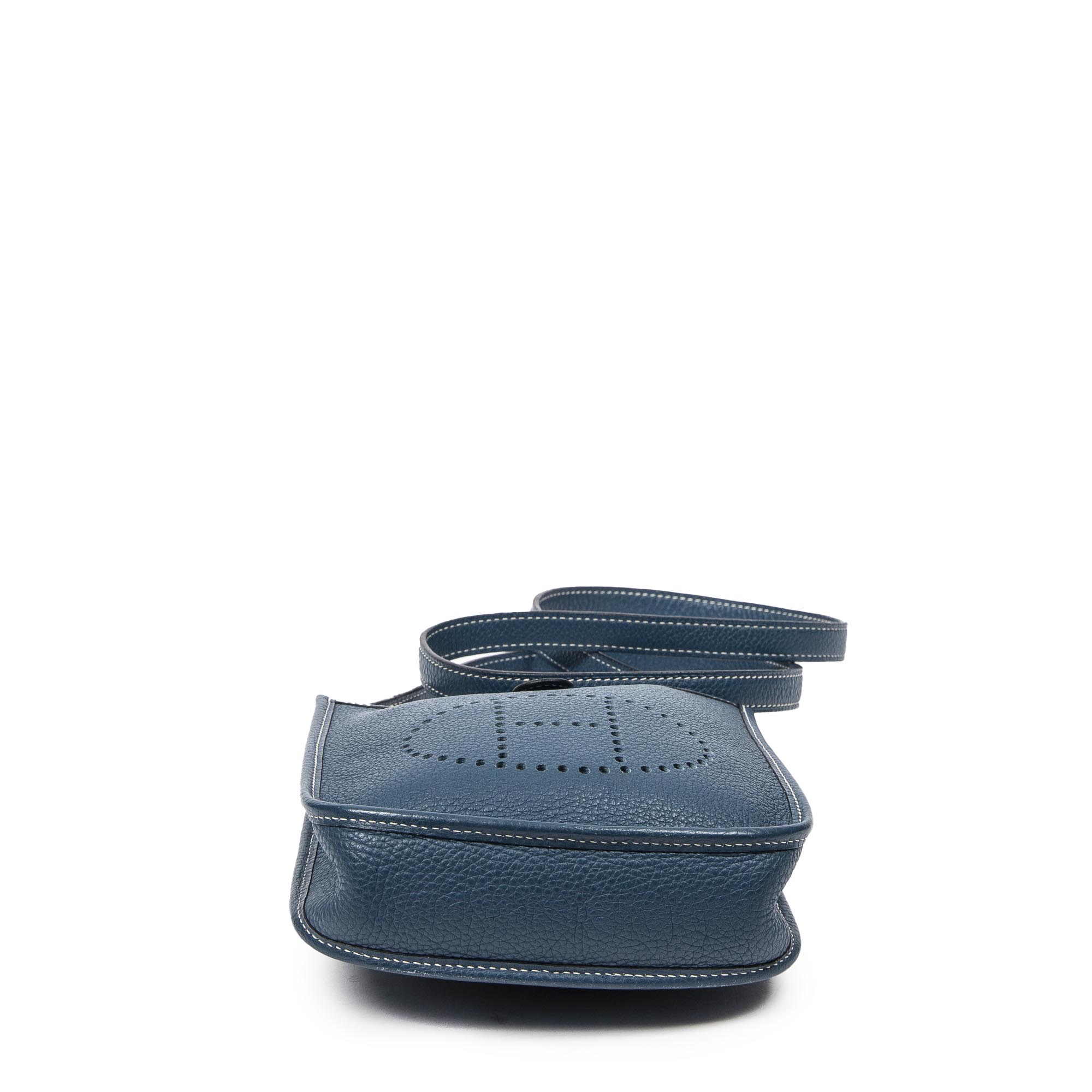Bandolera Evelyne TPM de piel Clemence color Bleu Colvert