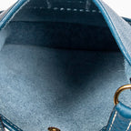 Bandolera Evelyne TPM de piel Clemence color Bleu Colvert
