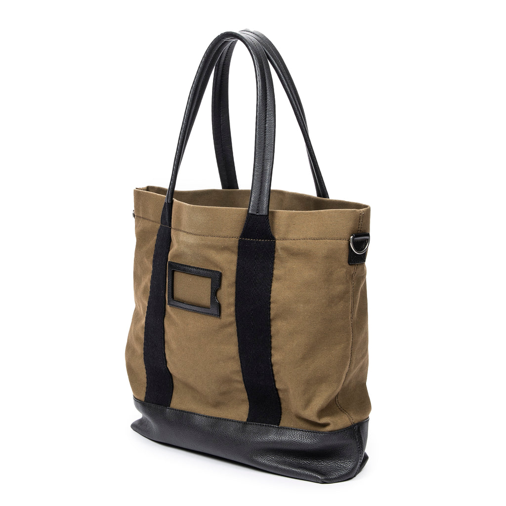 Shoulder Bag Large Surplus Tote Khaki Green Canvas