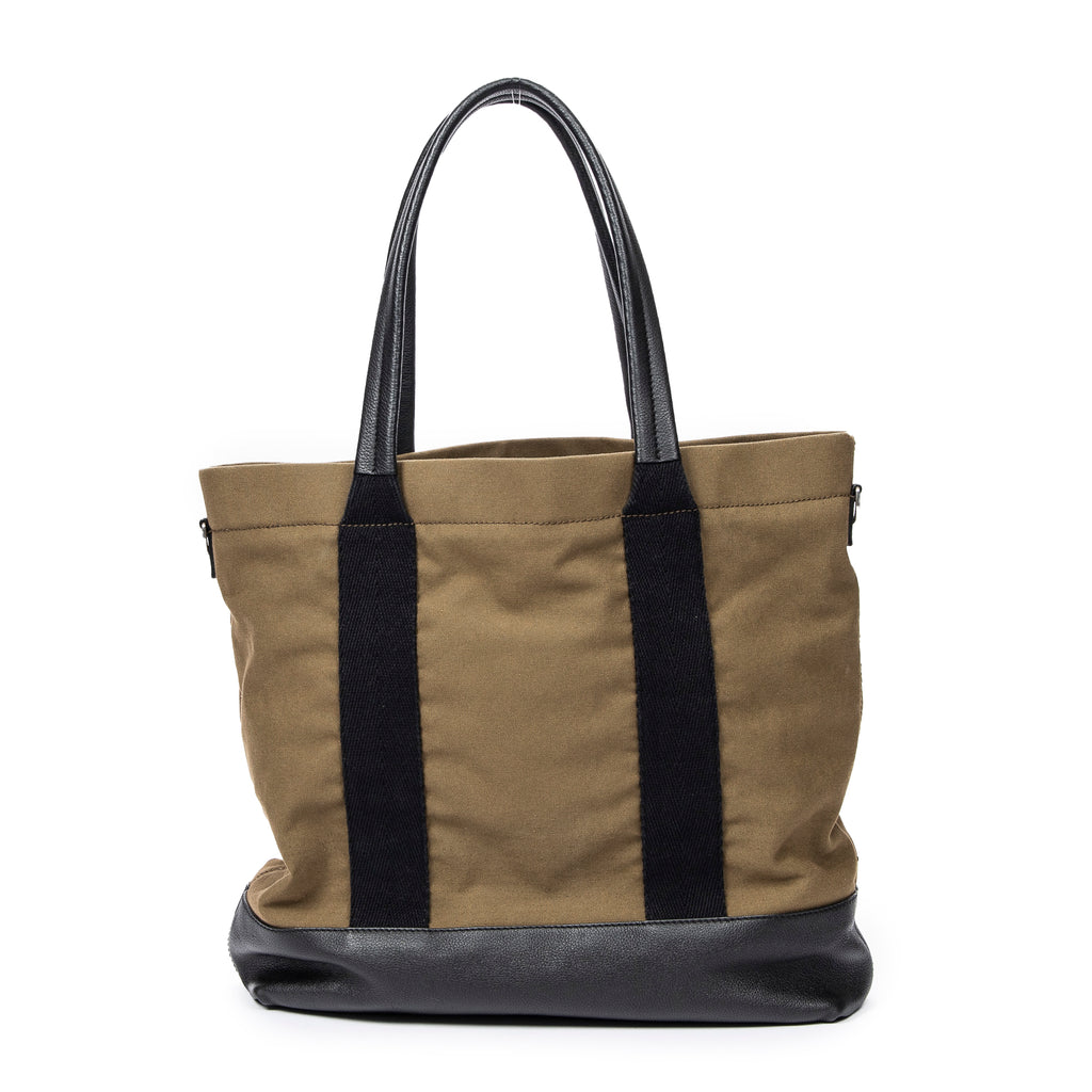 Shoulder Bag Large Surplus Tote Khaki Green Canvas
