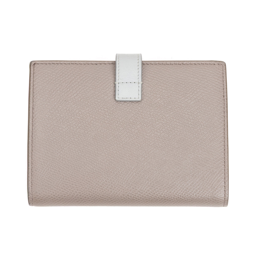 Wallet Medium Bicolor Strap Wallet Pebble Textured Leather