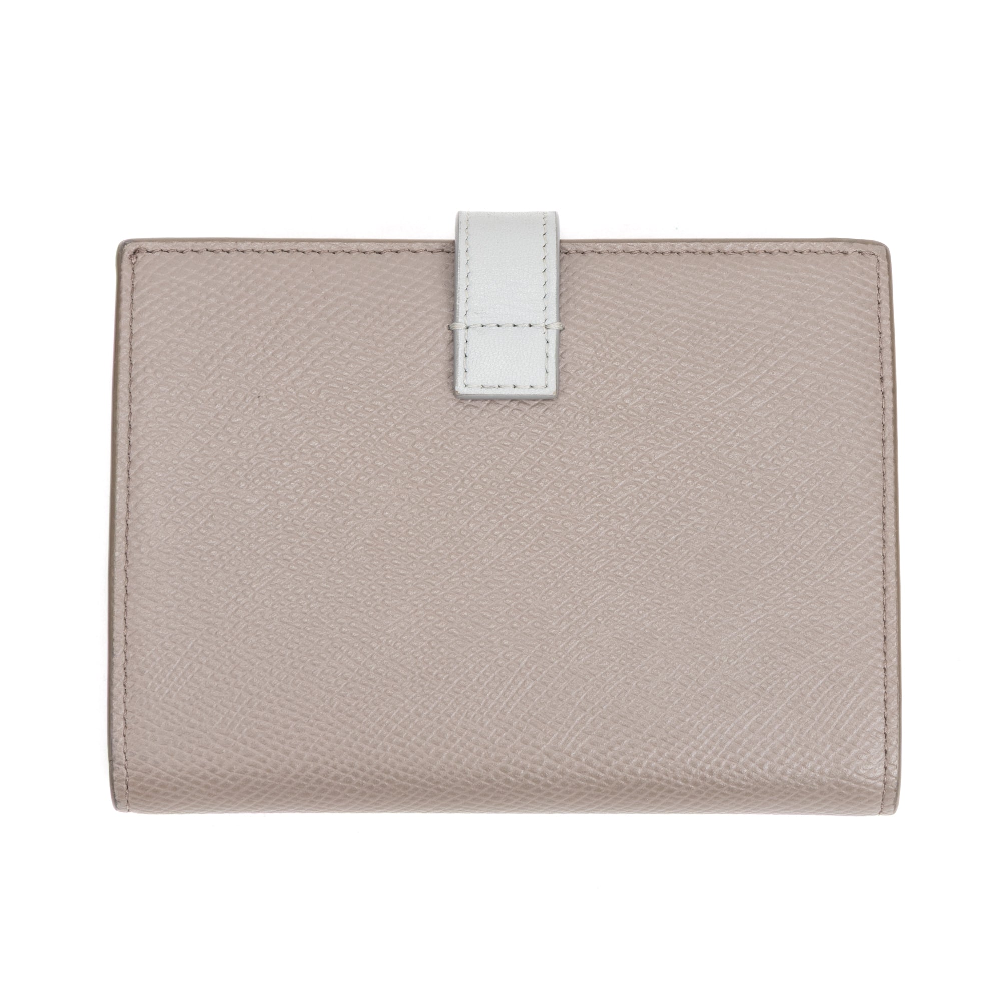 Wallet Medium Bicolor Strap Wallet Pebble Textured Leather