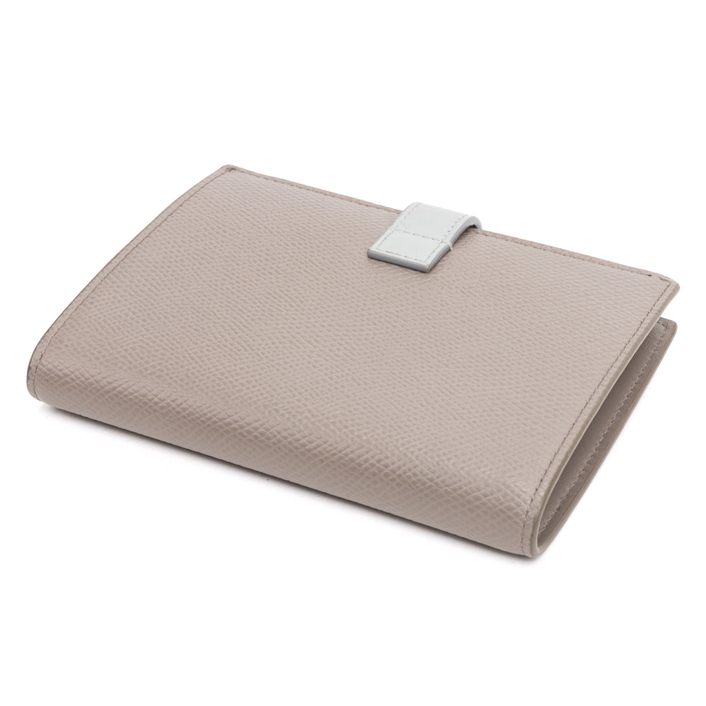 Wallet Medium Bicolor Strap Wallet Pebble Textured Leather