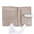 Wallet Medium Bicolor Strap Wallet Pebble Textured Leather