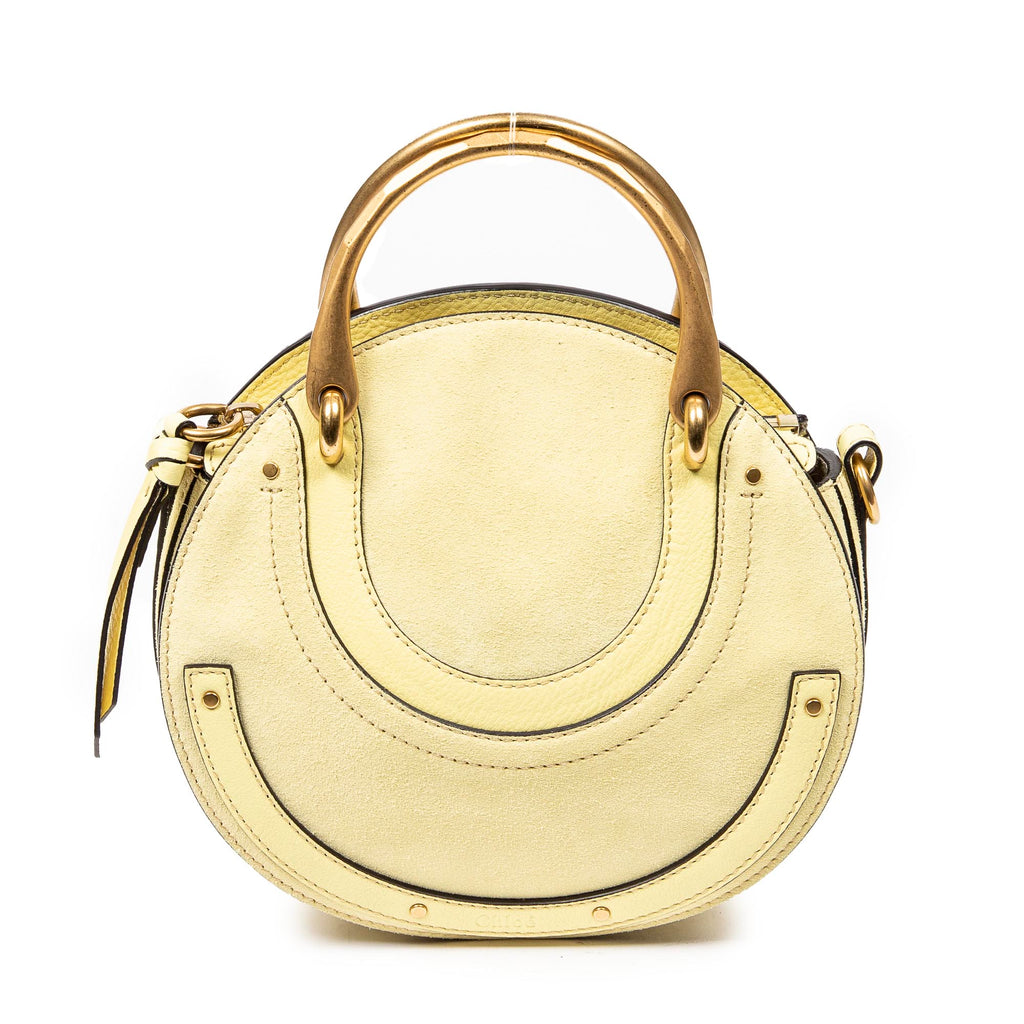 Shoulder Bag Small Pixie Crossbody Yellow Suede Leather