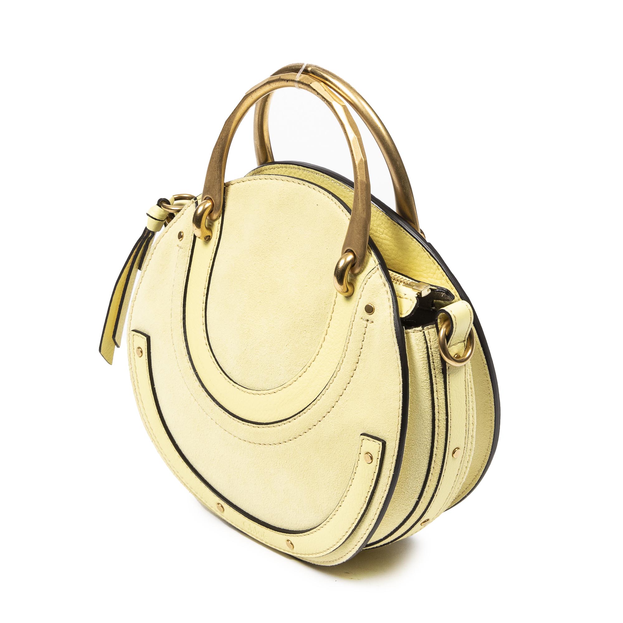 Shoulder Bag Small Pixie Crossbody Yellow Suede Leather – BrandCo