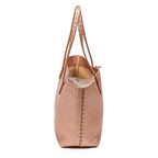 Handbag Selleria Mini Tote Pink Metallic Grained Leather