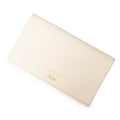 Bolso de Hombro Billetera Bandolera de Piel Granulada Color Marfil