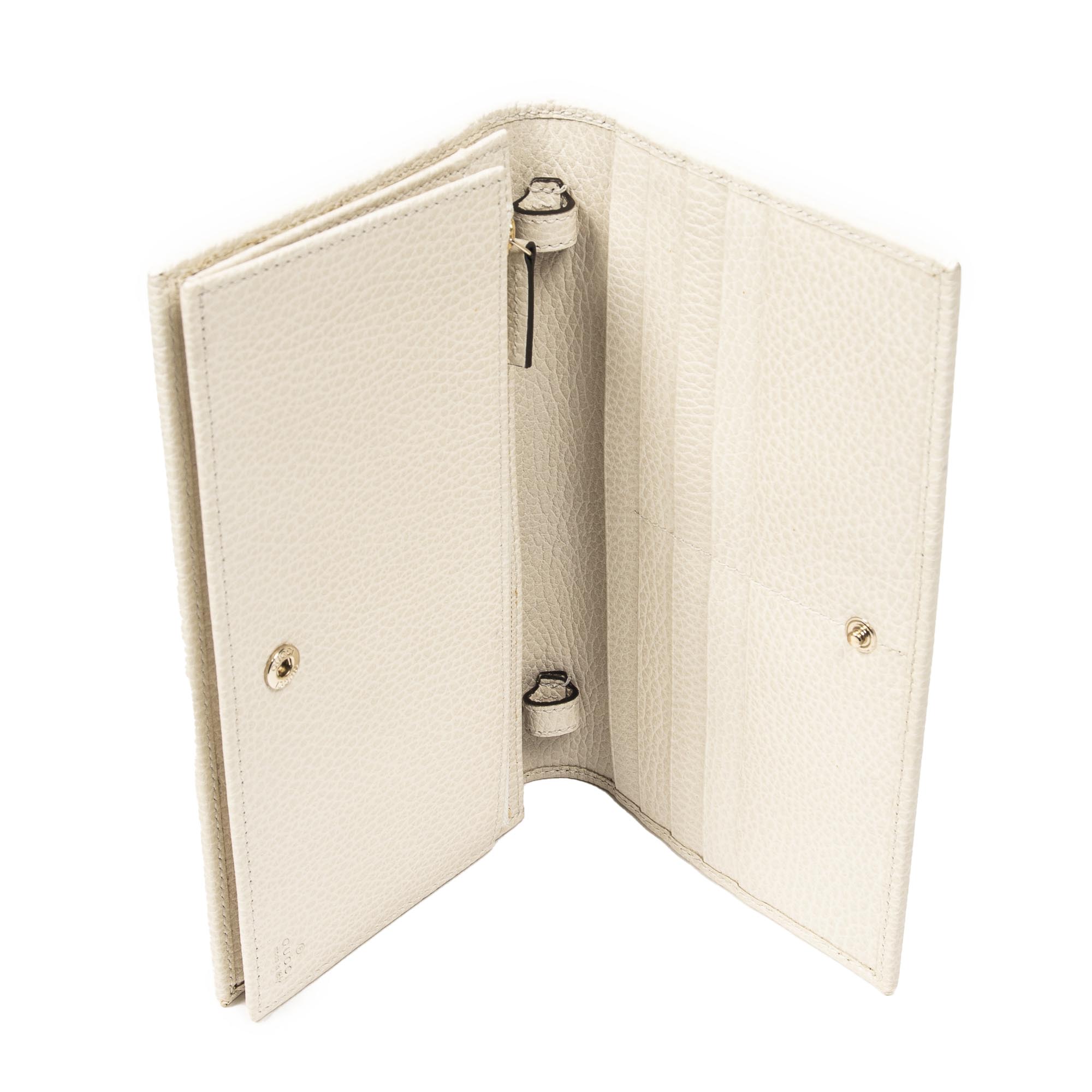 Bolso de Hombro Billetera Bandolera de Piel Granulada Color Marfil