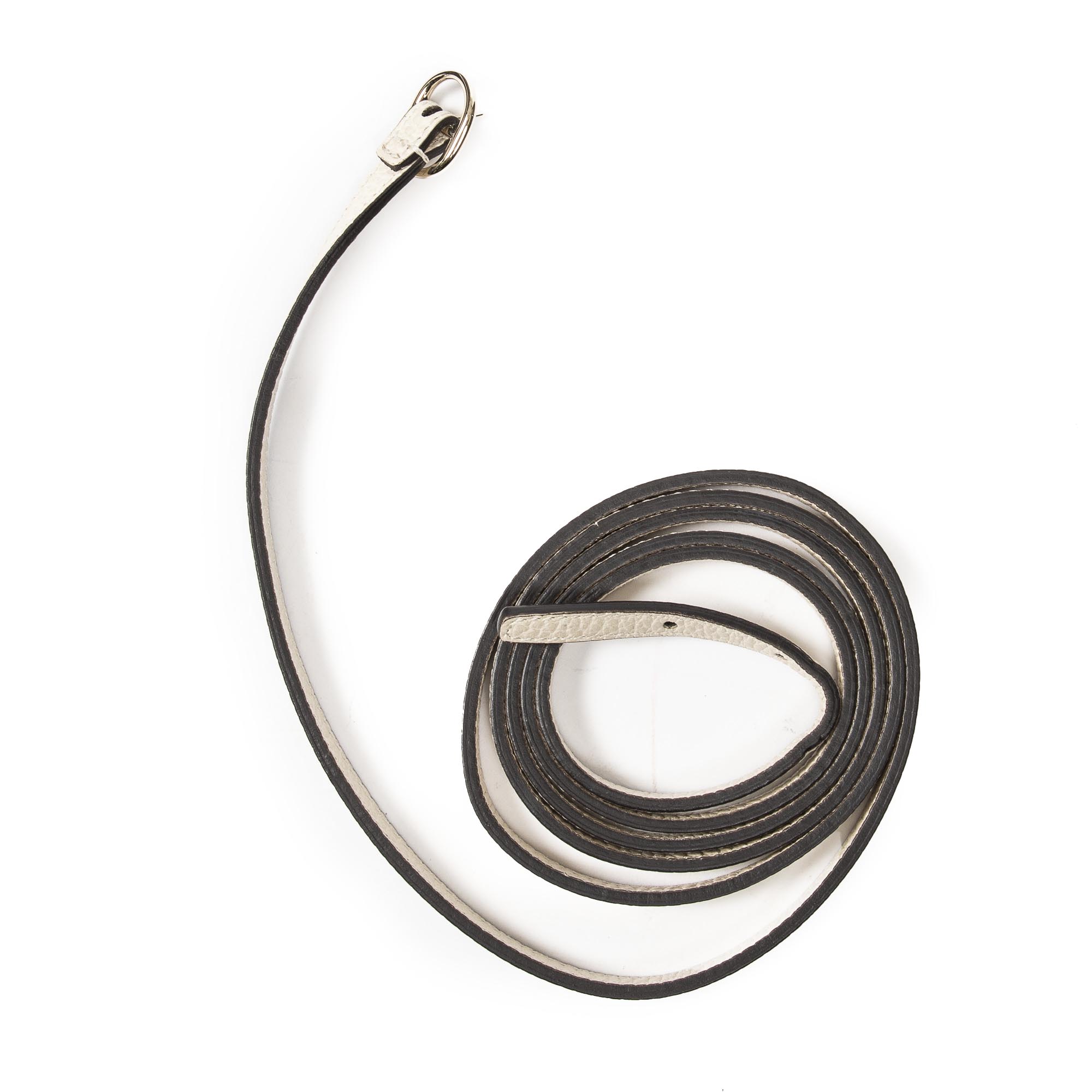 Bolso de Hombro Billetera Bandolera de Piel Granulada Color Marfil