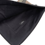 Handbag Portfolio Camouflage Zip Clutch Green Star Camouflage Suede Leather