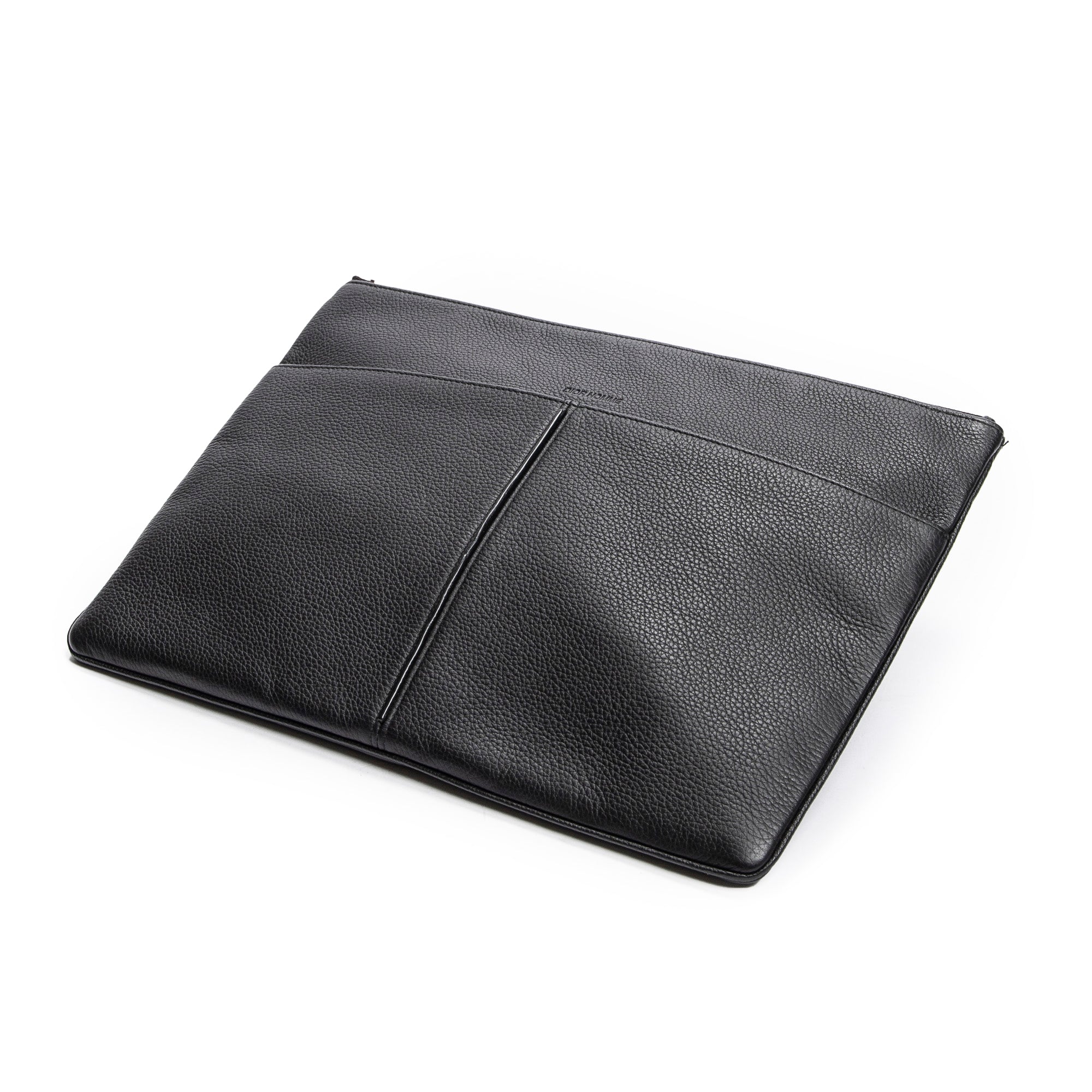 Handbag Dior Homme Zip Around Clutch Black Grained Leather