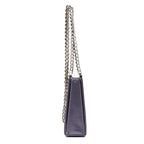 Shoulder Bag Small Frame Bag Purple Smooth Calfskin Leather