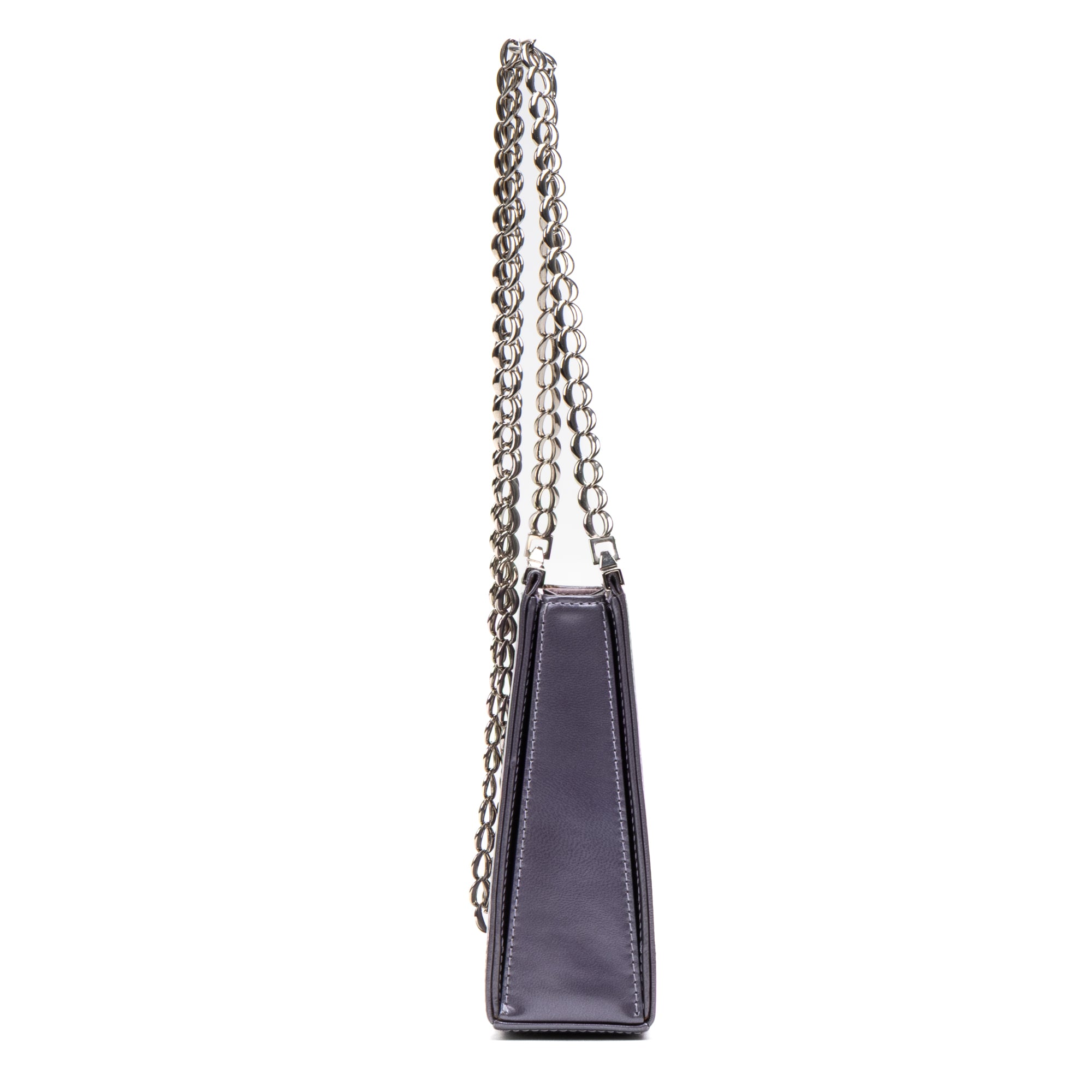 Shoulder Bag Small Frame Bag Purple Smooth Calfskin Leather