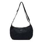 Shoulder Bag Round Messenger Black Monogrammed Canvas