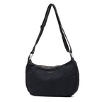 Shoulder Bag Round Messenger Black Monogrammed Canvas