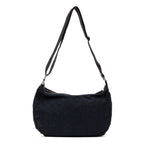 Shoulder Bag Round Messenger Black Monogrammed Canvas