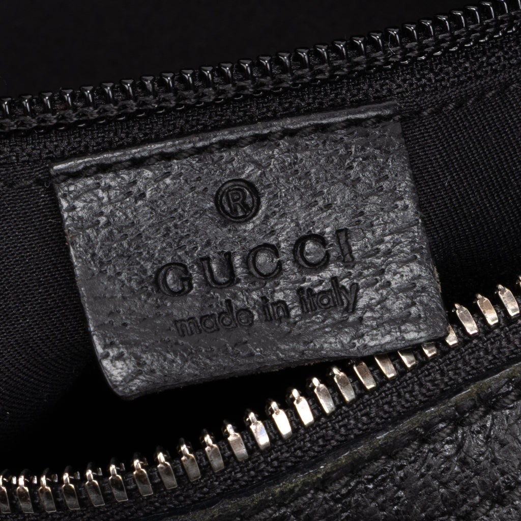 Shoulder Bag Round Messenger Black Monogrammed Canvas