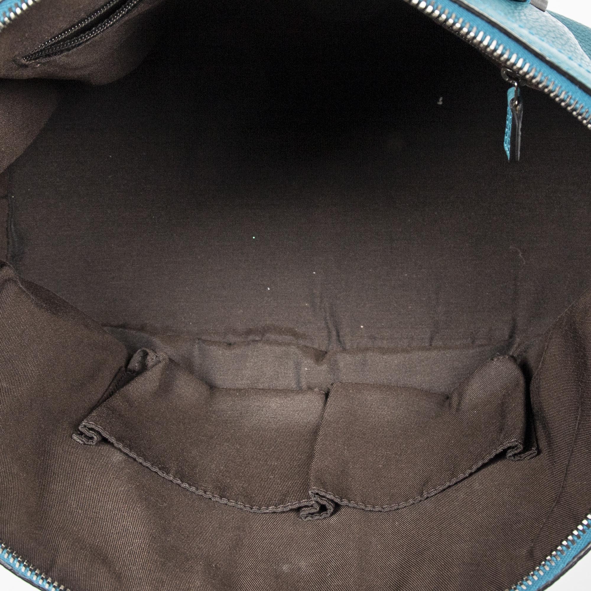 Shoulder Bag Web Medium Dome Crossbody Teal Grained Leather