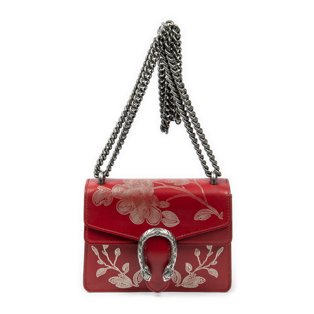 Shoulder Bag Ltd. Ed. Medium Chinese New Year Collection Dionysus Red Smooth Leather