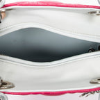 Shoulder Bag Medium Tricolor Lady Dior Fuchsia Cannage Lambskin Leather
