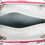 Shoulder Bag Medium Tricolor Lady Dior Fuchsia Cannage Lambskin Leather