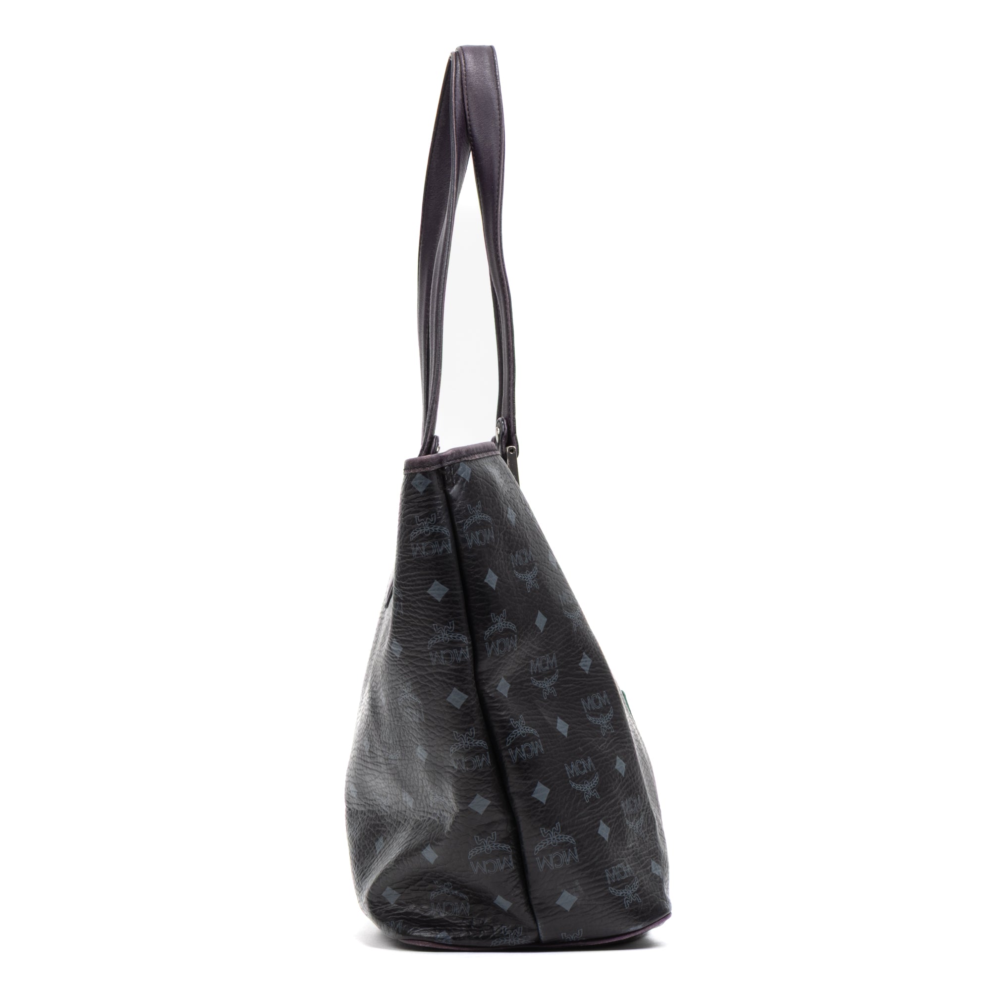 Shoulder Bag Princess Lion Shopper Tote Black Visetos Coated Canvas